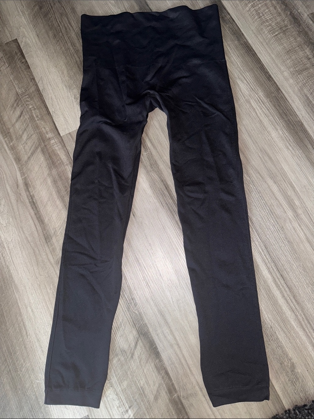 Spanx 1X plus Leggings Seamless Wide Band Tummy Control Thick Fabric shapewear